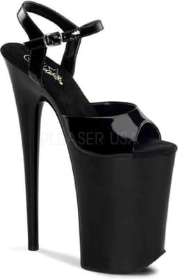 Pleaser - INFINITY-909 Sandaal met enkelband, Paaldans schoenen - Paaldans schoenen - 38 Shoes - Zwart — thumbnail 1