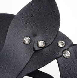 Luxe Cosplay Masker - Zwart - PU Leer - Kat - Sexy - Masquerade — thumbnail 2