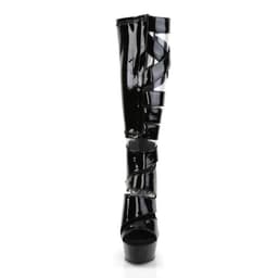 EU 38 = US 8 | DELIGHT-600-49 | 6 Heel, 1 3/4 PF Knee High Gladiator Boot, Back Zip — thumbnail 2