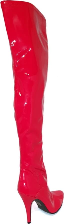 Soisbelle  Imitatie Lakleren Overknee Boot X301 Rood Maat 40 — thumbnail 3
