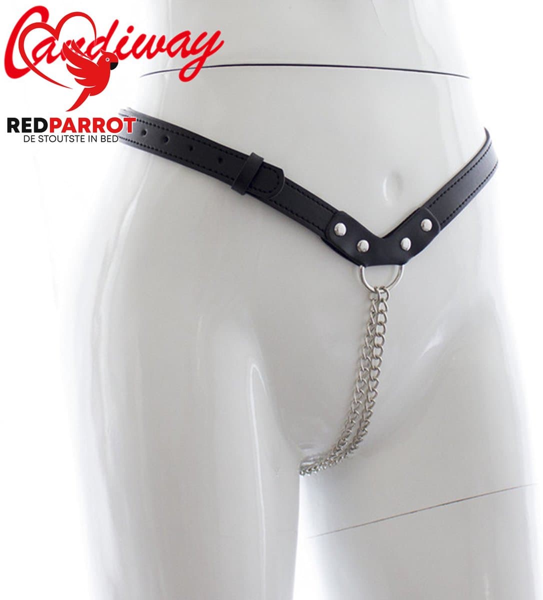 Erotische string - ketting en leder - Mannen en vrouwen - BDSM — afbeelding 1