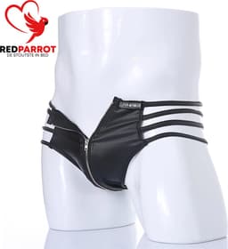 Erotische heren boxer met rits - Mannen slipje porno - PU Leder - One size — thumbnail 2