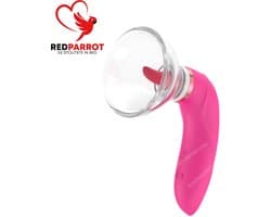 Tepel en Clitoris likker-zuiger en vibrator - 3 in 1 - Tong - Vacuüm - 10 standen