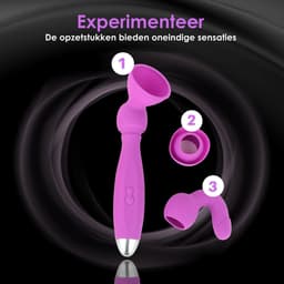 ME'ADAM 4 in 1 Tarzan - Vibrators voor vrouwen -Vibrator - Fluisterstil & Discreet - Pink - Clitoris & G-spot Stimulator - Dildo - Erotiek Sex Toys voor koppels - Huidvriendelijk - 17 CM - Purple — thumbnail 5