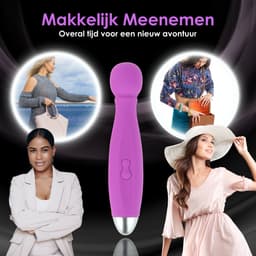 ME'ADAM 4 in 1 Tarzan - Vibrators voor vrouwen -Vibrator - Fluisterstil & Discreet - Pink - Clitoris & G-spot Stimulator - Dildo - Erotiek Sex Toys voor koppels - Huidvriendelijk - 17 CM - Purple — thumbnail 3