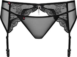 Obsessive - Charms Garter Belt & String Zwart S/M — thumbnail 9