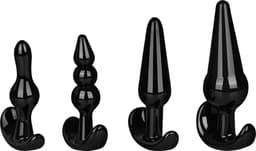 Anaalplug set van EIS, buttplug van huidvriendelijke siliconen 4 maten — thumbnail 1
