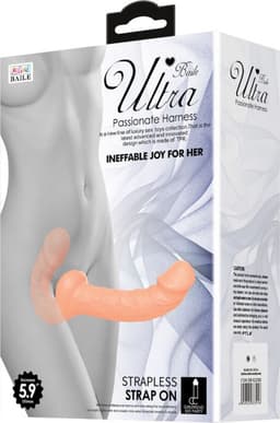 BAILE HARNESS COLLECTION | Baile Ultra Passionate Harness Strapless Strap On | Dildo | Double Dildo | Sex Toy for Couple | Sex Toy for Woman — thumbnail 6