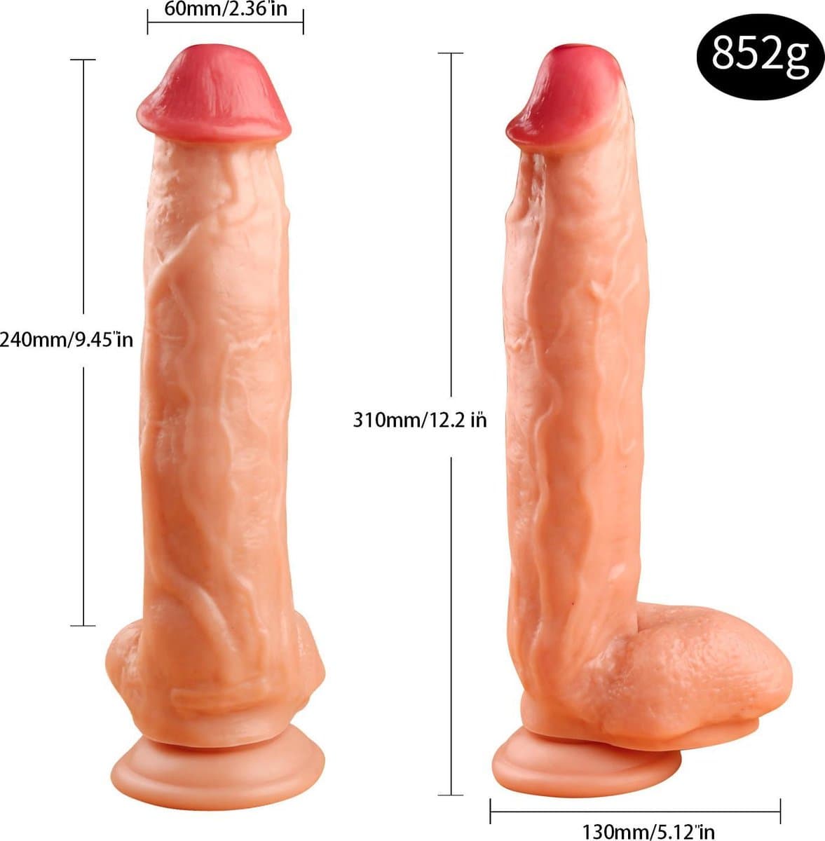 Realistische XXL King Size Dildo 27,5 cm lang — afbeelding 1