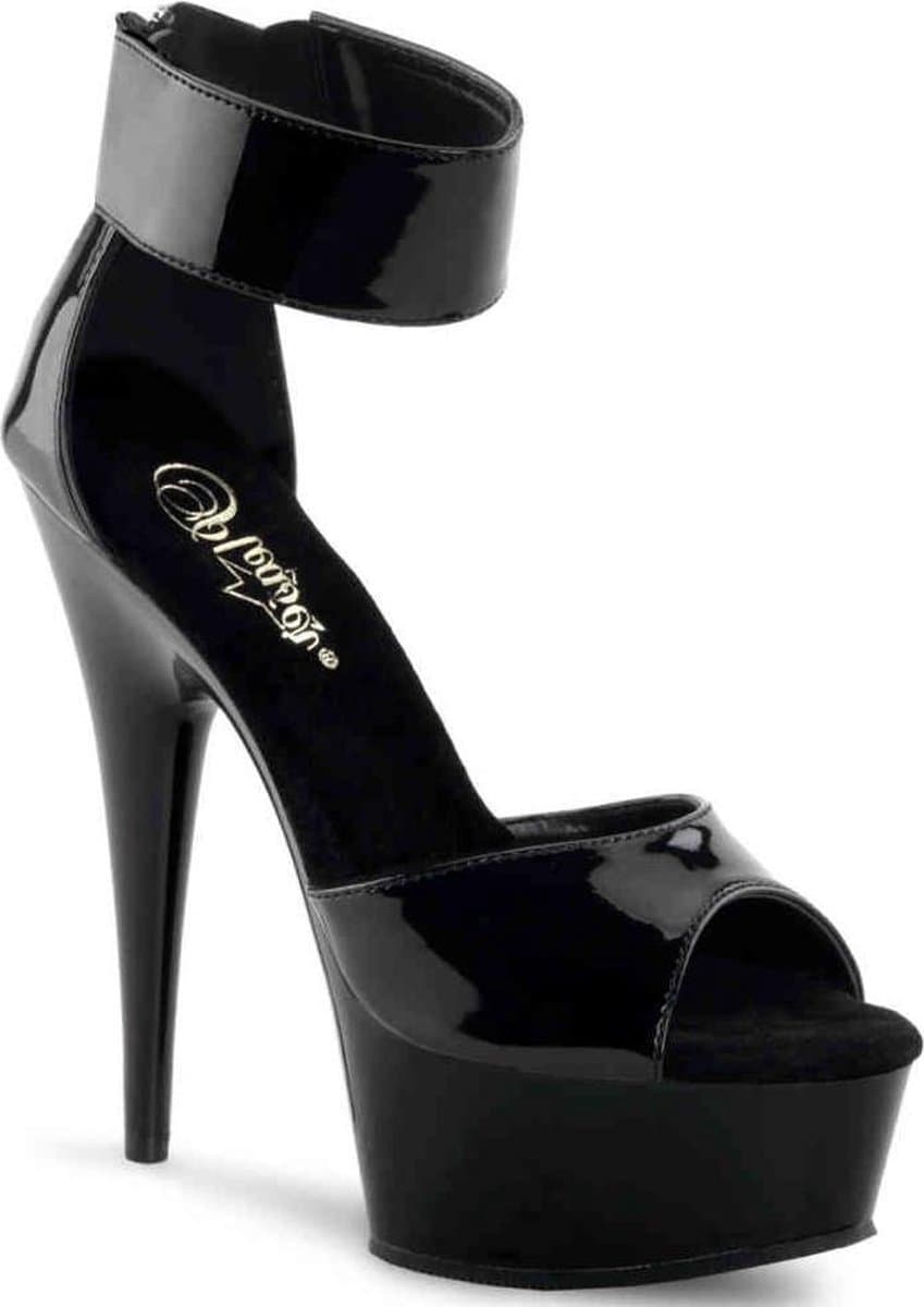 Pleaser - DELIGHT-670-3 Sandaal met enkelband - US 9 - 39 Shoes - Zwart — afbeelding 1