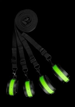 Shots - Ouch! Bevestigingsset voor Bedbindingen neon green/black — thumbnail 3