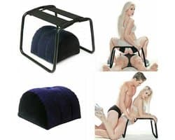 One2Play® Seksstoel – Luxe BDSM & Kamasutra Meubel – Inclusief Driehoekig Kussen – Verstelbaar en Stevig