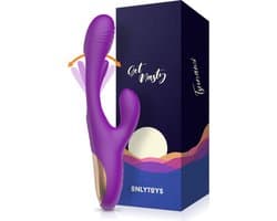 ONLYTOYS ® Tsunami - Premium 3 in 1 Vibrator - Tarzan Vibrators voor Vrouwen - Clitoris Stimulator & G-spot Vibrator - Rabbit - Stotende Dildo