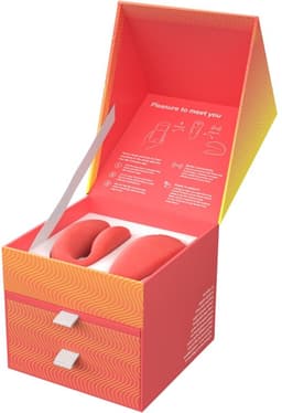 WE-VIBE Chorus Paar-Vibrator voor clitoris- en G-spotstimulatie met Squeeze Remote, opzetvibrator voor haar en hem, 100% waterdicht, haptische afstandsbediening, app-bediening — thumbnail 5