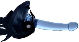 Voorbind dildo - 21 cm - Dildo met voorbind set - Zwart - Dildo doorzichtig - Sex toys - Sex speeltje - Erotisch spel — thumbnail 4