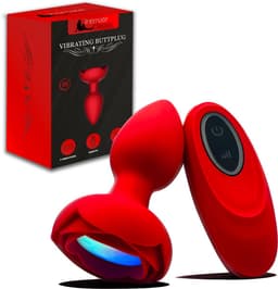 Intimate Desires® Rosey - Vibrerende Buttplug - 7 Standen - Afstandsbediening - Anaal vibrator - LED Licht - Oplaadbaar - Sex Toys voor mannen en vrouwen — thumbnail 1