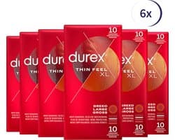 Durex Condooms Thin Feel XL 10st - 6 Stuks - Voordeelverpakking
