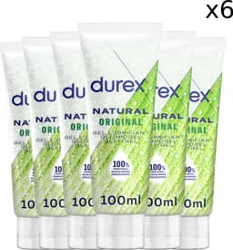 Durex Glijmiddel Natural - 100% natuurlijk - waterbasis - 6x 100 ml voordeelverpakking — thumbnail 1