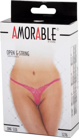 Amorable - String Met Open Kruis - Roze — thumbnail 2