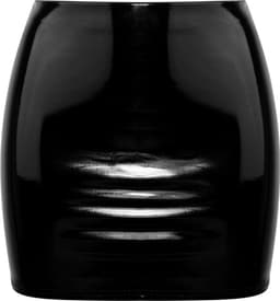 Christine le Duc - Mini Rokje met Wetlook - Lak Kleding - Laklook - Black Love - Zwart — thumbnail 5