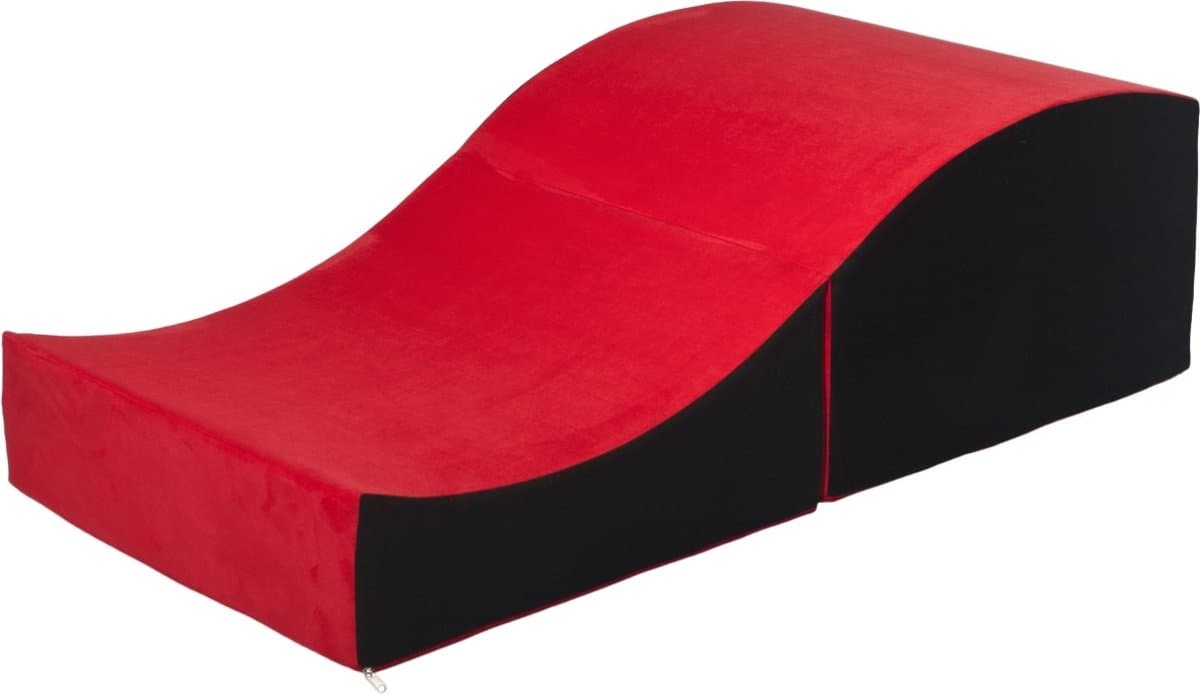 Sex meubel - rond - 120x50 cm - rood,zwart — afbeelding 1