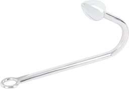 Metalen Haak met Buttplug voor Bondage en BDSM Spellen 24 cm – Zilver — thumbnail 4