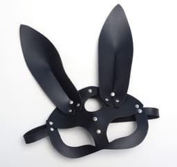 Luxe Cosplay Masker - Zwart - PU Leer - Konijn - Sexy - Masquerade — thumbnail 2