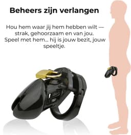 Intenz® Kuisheidskooi - Zwart - Chastity Cage - Small - Peniskooi - Sex Toys voor Koppels - Inclusief Slotje — thumbnail 3