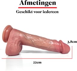 HappySexy Dildo Met Zuignap - Dildo's Voor Vrouwen en Mannen - Realistische Siliconen Dildos xxl - Voor zowel Anaal als Vagina gebruik - Gay en Hetero — thumbnail 6