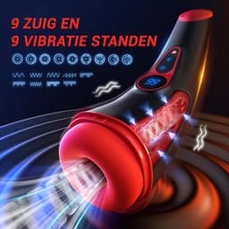 LoveVlijt - Blowjob Simulator met App - Handjob Simulator - 9 Zuig en 9 Vibratiestanden - Met Verwarmingsfunctie - Zuigfunctie - Met Digitaal Display - Pocket Pussy - Seksspeeltje voor Mannen - Masturbator voor Man - Oplaadbaar - Inclusief Cockring — thumbnail 2