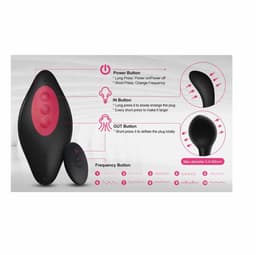 Grote anale opblaasbare vibrator - Buttplug mega - Prostaat - Remote control — thumbnail 2