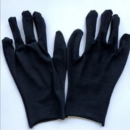 Katoenen handschoenen Zwart medium 4stuks – 2paar Beschermende Handschoenen - Medium - Gezondheidszorg - Ziekenhuis - Beauty Center, Kapper en Salon Spa Tattoo – Jewelry - eczeem / allergie / handcreme - juweliers / munt handschoen — thumbnail 7
