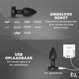 Toys Hub® Vibrerende Buttplug met Afstandsbediening - Ebook Anaal Genot - 10 Vibraties - Voor Mannen & Vrouwen - Waterproof - Vibrator - Buttplugs - Anaal Plug - Sex Toys - Siliconen - Zwart — thumbnail 3