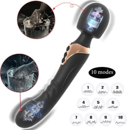 2-in-1 Vibrator - Clitoris & G spot - Vibrators voor Vrouwen en koppels - Magic Wand - Dildo — thumbnail 5