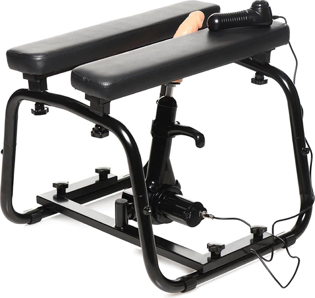 XR Brands Deluxe Bangin' Bench met Sex Machine seksmeubel - Zwart — afbeelding 1