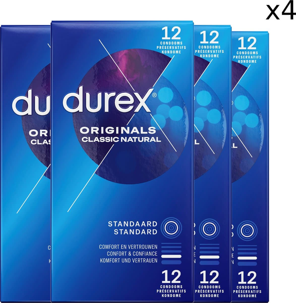 Durex Condooms Classic Natural 12st x4 — afbeelding 1