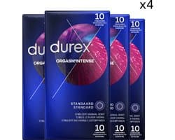 Durex - Orgasm'Intense - Condooms - 4 x 10 stuks stuks - voordeelverpakking - met stimulerende gel voor een intensere orgasme