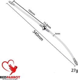 Dubbele penis plug | Dilator | Gay | Sperma stopper | Holle penis plug | Plasbuis Staaf | Homo | Transparant — thumbnail 2