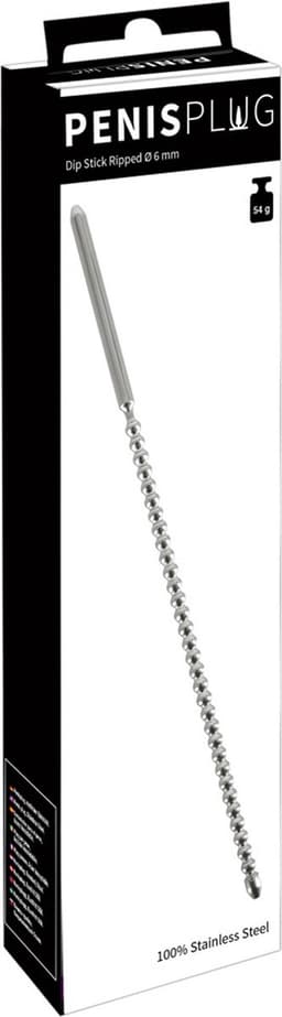 Sextreme – RVS Penis Plug Dilator met Lang Ontwerp en Extra Geribbeld voor Stimulatie - Zilver — thumbnail 3