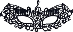 Miresa - Muziek masker MM044 - Sexy kant - Zwart — thumbnail 1