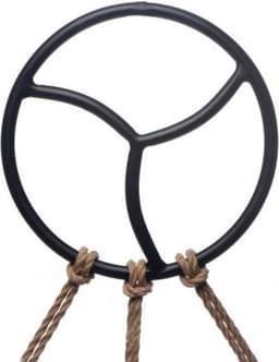 Black Line - Shibari Bondage Suspension Ring - Zwart — thumbnail 1