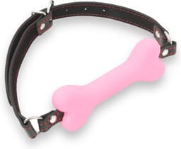 Bone Gag Roze met Verstelbare Band – Siliconen Mondstuk – Verstelbare Mondknevel voor Volwassenen — thumbnail 2