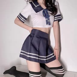 Sexy Schoolmeisje Outfit plus size – Student - 2XL tot en met 4XL - School - Rollenspel - Lingerie — thumbnail 3