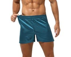 Satijnen Boxershort - Blauw Groen - Heren short - Lingerie
