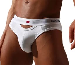 Erotische heren slip soft deluxe - Extra open kruis functie - String voor mannen - Wit - Sexy heren ondergoed - BDSM - Seks — thumbnail 1