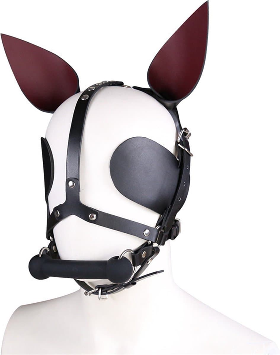 vscnovelty® - BDSM - Paarden Masker - PU leer - zwart — afbeelding 1