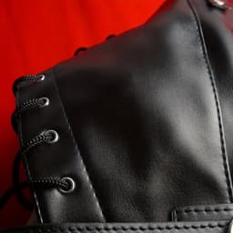 Fetisj PU Lederen bondage masker met gag penis - Mondknevel BDSM masker - Blinddoek - Gespen en riemen - Verstelbaar - One size — thumbnail 2