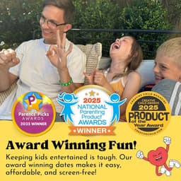 Familiedata Krasloten - Date Night Ideeën - Familieplezier Stimuleren - 40 Unieke Activiteiten - 4 Inch Doos - Geel — thumbnail 2