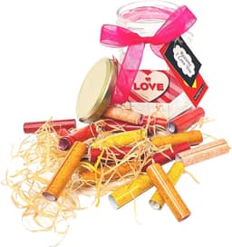 Romantische Berichten Pot - Liefdespot Valentijnscadeau - Cadeau Geven - 20 Romantische Berichten - 9 x 8 x 8 cm — thumbnail 3
