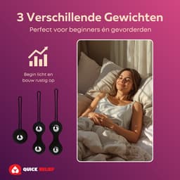 Quick Relief Kegel Balls™ - Bekkenbodemtrainer voor vrouw - Vaginale balletjes - Geisha ballen - Kegel Balls met 3 verschillende gewichten — thumbnail 3